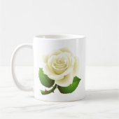 De witte roos van Austin Koffiemok (Links)