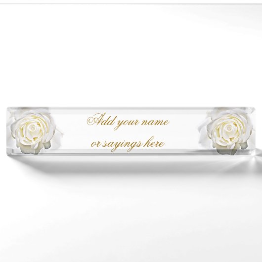 De witte Rose_ Naambordje (Voorkant)