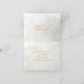 De witte Rozen danken u Huwelijk Bedankkaart (Binnen)