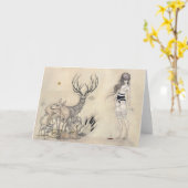 De witte Slang - Wenskaart Kaart (Gele Bloem)