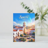 De Witte Stad Sucre Bolivia Briefkaart (Staand voorkant)