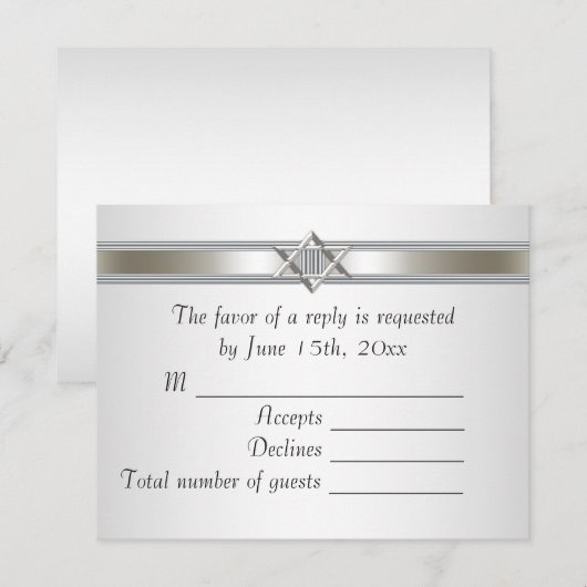 De witte ster van David RSVP (Voorkant / Achterkant)