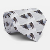 De witte streep stropdas (Opgerold)