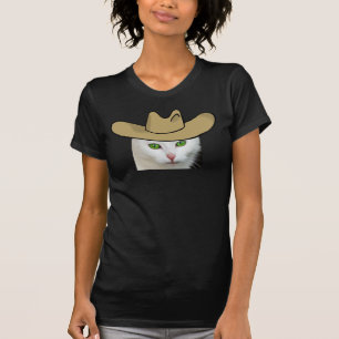 De witte T-shirt van de Kat van de Veedrijfster