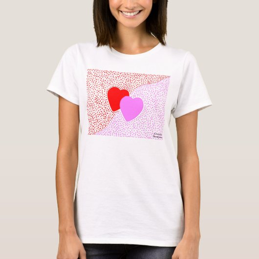 De Witte T-shirt van de Vrouwen van de Verrassing (Voorkant)