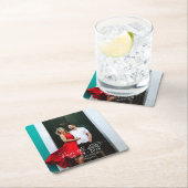 De Witte Tekst van de Foto van Elegant Calligrafie Kartonnen Onderzetters (Insitu)