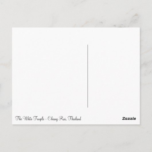 De witte tempel briefkaart (Achterkant)