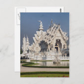 De witte tempel (Wat Rong Khun), Thailand Briefkaart (Voorkant / Achterkant)