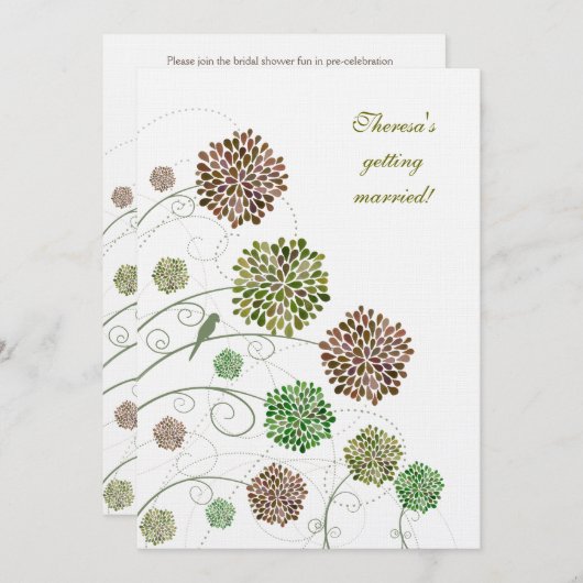 De Witte Uitnodiging van de Dahlia van de Natuur (Voorkant / Achterkant)