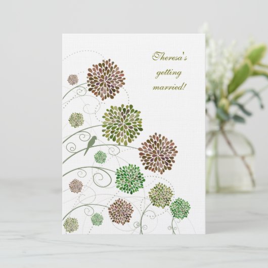 De Witte Uitnodiging van de Dahlia van de Natuur (Staand voorkant)