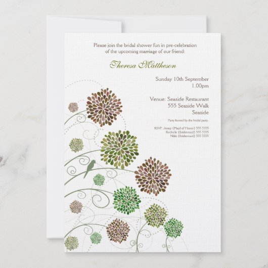 De Witte Uitnodiging van de Dahlia van de Natuur (Achterkant)