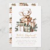 De witte Uitnodiging van de Uitwisseling van de Gi (Voorkant / Achterkant)