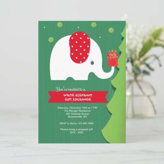 De witte Uitnodiging van de Uitwisseling van de Gi (Staand voorkant)