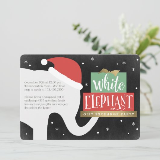 De witte Uitnodiging van de Uitwisseling van de Gi (Staand voorkant)