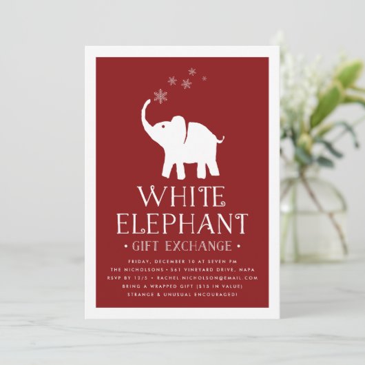 De witte Uitnodiging van de Uitwisseling van de Gi (Staand voorkant)