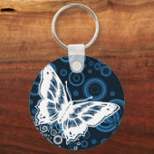 De witte vlinder sleutelhanger (Voorkant)