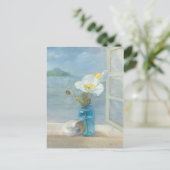 De witte Vloer die het Zee overzien Briefkaart (Staand voorkant)