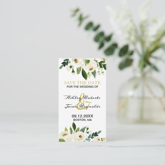 De Witte Vloer van de waterverf sparen de Datum Informatiekaartje (Staand voorkant)