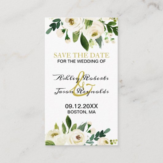 De Witte Vloer van de waterverf sparen de Datum Informatiekaartje (Voorkant)