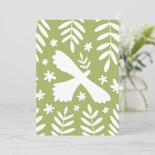 De witte vogel kaart (Staand voorkant)