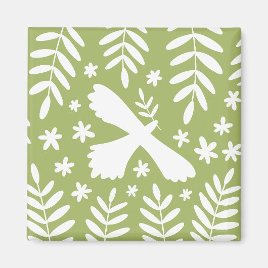 De witte vogel magneet (Voorkant)