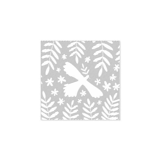 De witte vogel rubberstempel (Afrduk)