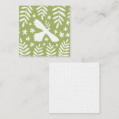 De witte vogel vierkante visitekaartje (Voorkant / Achterkant)