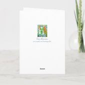 De witte Vogels Gelukkige Pasen van Chickadee van Feestdagen Kaart (Achterkant)