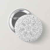 De witte Volledige Speld van Sigillum Dei Aemeth Ronde Button 5,7 Cm (Voorkant /achterkant)