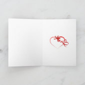 De witte Vrolijke Kerstkaarten van de Kat Feestdagen Kaart (Binnen)