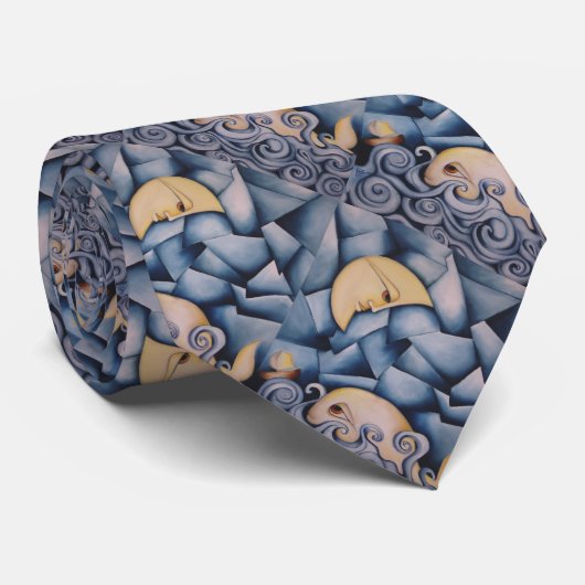 De witte walvis en het Stropdas van de Moon Art (Opgerold)