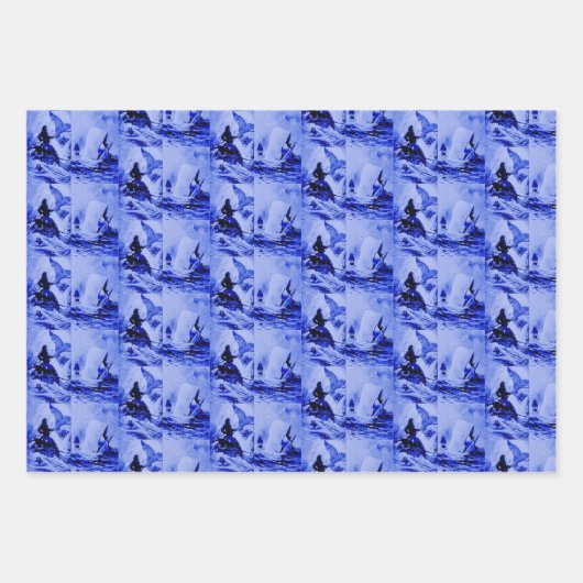 De witte walvis Herman Melville Whaler Graphic Inpakpapier Vel (Voorkant 2)