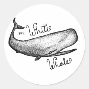 De witte walvis ronde sticker