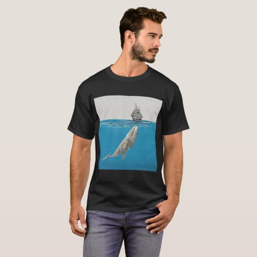 de witte walvis t-shirt (Voorkant volledig)