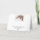 De Witte Wenskaarten van het Paard "SILVERWIND" Kaart (Achterkant)