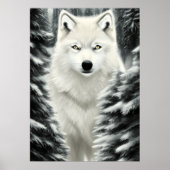 De witte wolf poster (Voorkant)