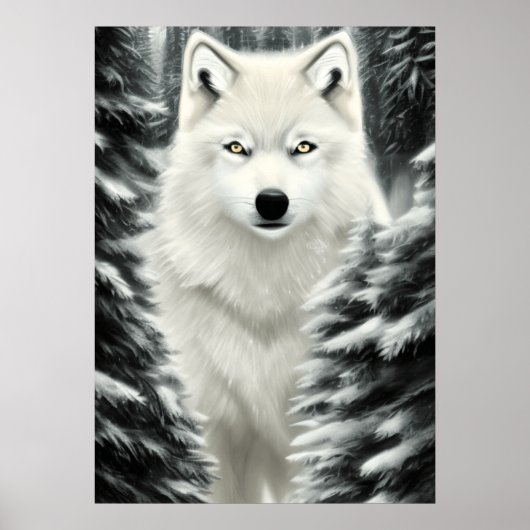 De witte wolf poster (Voorkant)