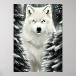 De witte wolf poster