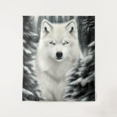 De Witte Wolf Wandkleed (Voorkant)