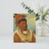 De witte wolk, hoofd van de Iowas Briefkaart (Staand voorkant)