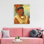 De witte wolk, hoofd van de Iowas Canvas Afdruk (Insitu (Woonkamer))
