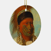 De witte wolk, hoofd van de Iowas Keramisch Ornament (Rechts)