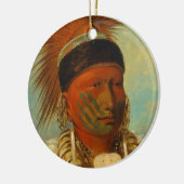 De witte wolk, hoofd van de Iowas Keramisch Ornament (Links)