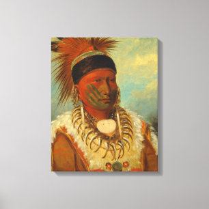 De witte Wolk, HoofdLeider van Iowas Canvas Afdruk