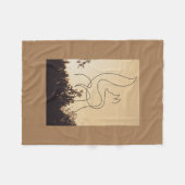 De witte wolven fleece deken (Voorkant (Horizontaal))