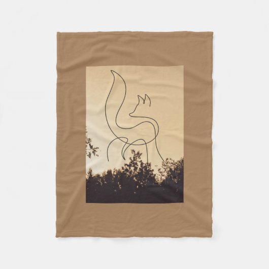 De witte wolven fleece deken (Voorkant)