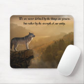 De witte wolven muismat (Met muis)