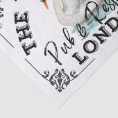 De witte zwaan - Pub Sign Tissuepapier (Detail)