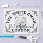 De witte zwaan - Pub Sign Tissuepapier (Craft)