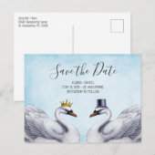 De witte Zwand sparen de Datum Aankondigingskaart (Voorkant / Achterkant)